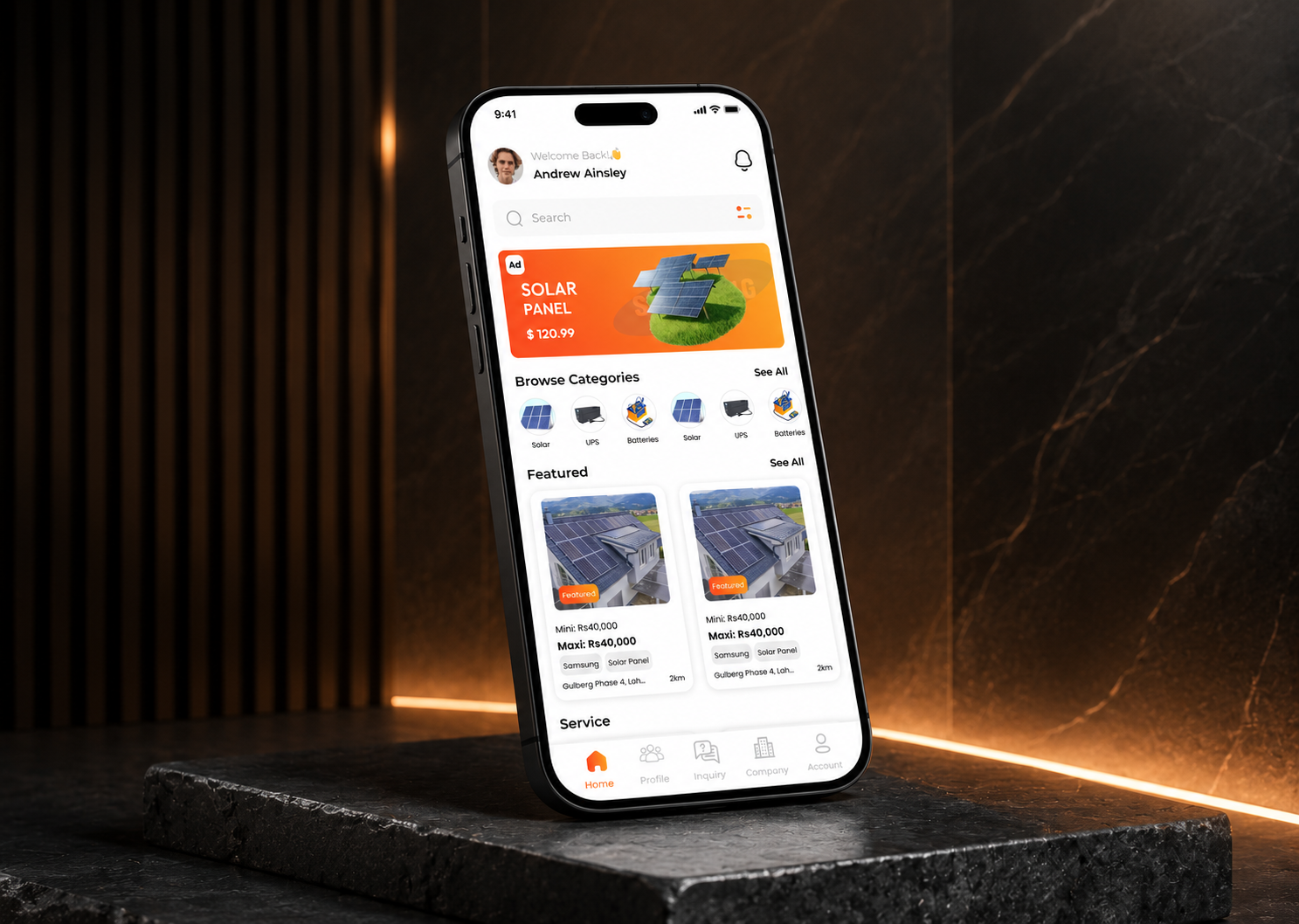 Volt-X home screen